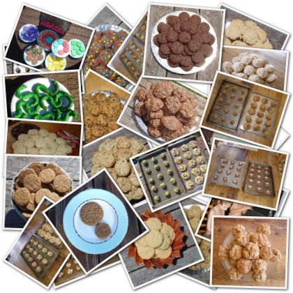 a collage of some recent batches of cookies I've made