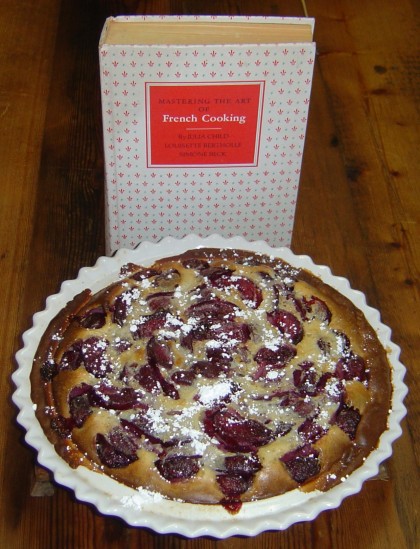 Clafouti aux Pruneax for Julia Child's 100th birthday