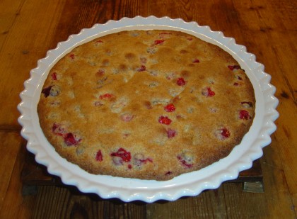 Nantucket Cranberry Pie just out of the oven