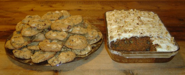 Violet's birthday cookies and carrot cake