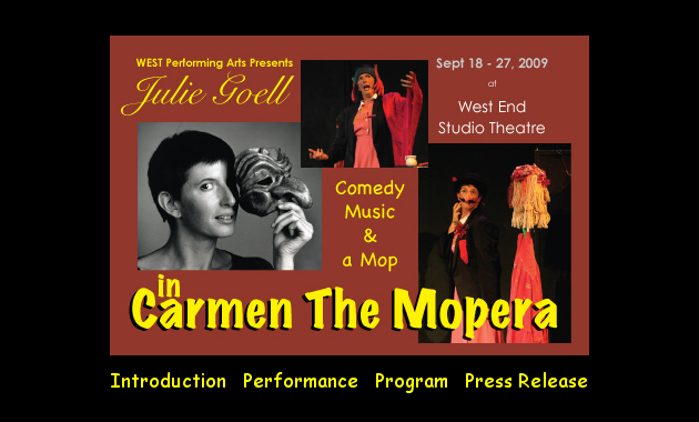 the DVD menu for Carmen the Mopera