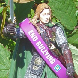 an 'End Bullying' wristband modeled by Éowyn