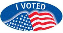 an 'I Voted' sticker